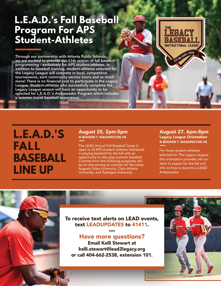 L.E.A.D. Launch Expose Advise Direct Atlanta GA Baseball